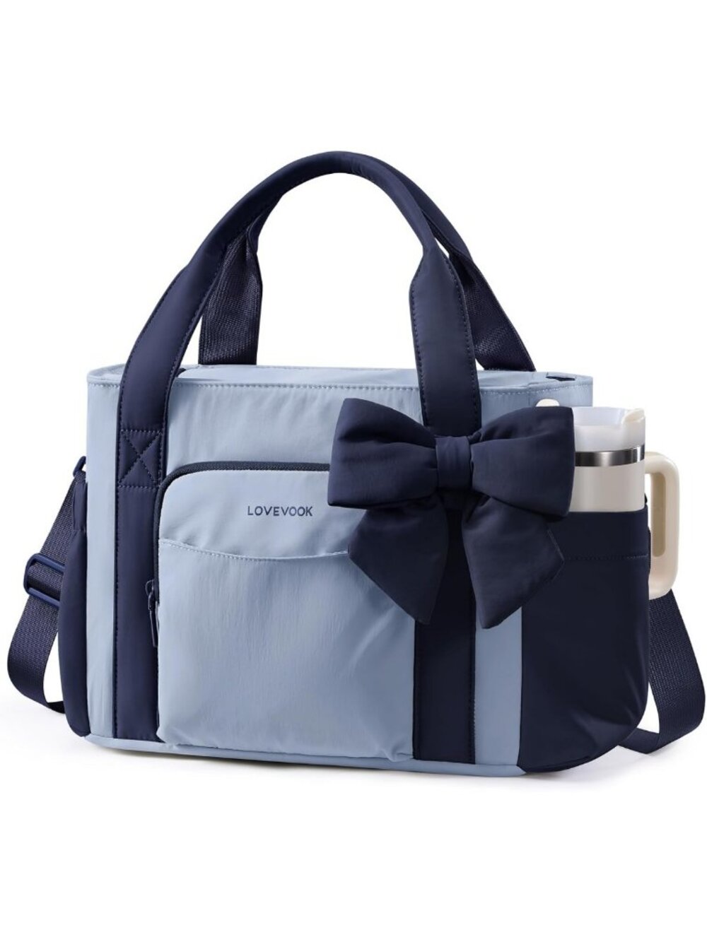 Stylish Insulated Lunch Box for Women | Adult Cooler Tote Bag with Bow Design
